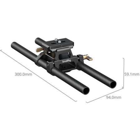 SmallRig 6761 - zestaw montażowy z płytką Arca i bazą oraz 2x pręt 15mm 30mm - wymiary